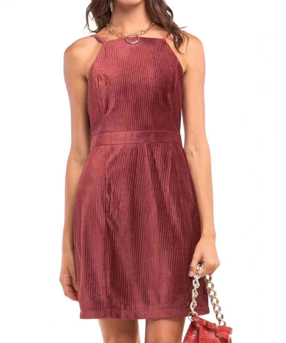 NEW SUGARLIPS holly corduroy dress in cranberry